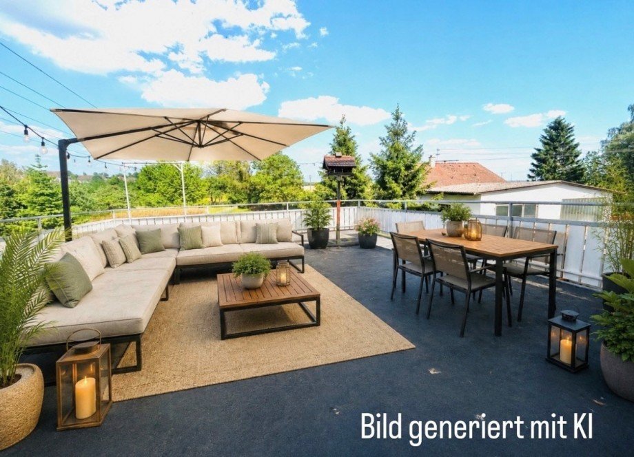 Terrasse Bild mit KI generiert Zweifamilienhaus Neuhausen