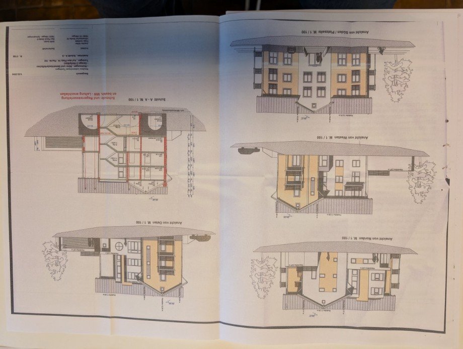 Ansichten _ Schnitte Etagenwohnung Tuningen