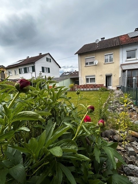 R�ckansicht Doppelhaush�lfte Me�kirch