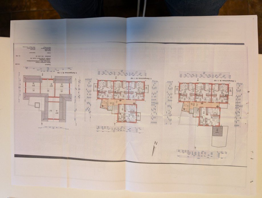 Grundriss 1. und 2. OG und DG Etagenwohnung Tuningen
