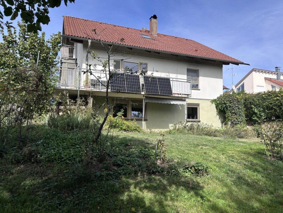 R�ckansicht Mehrfamilienhaus Me�kirch
